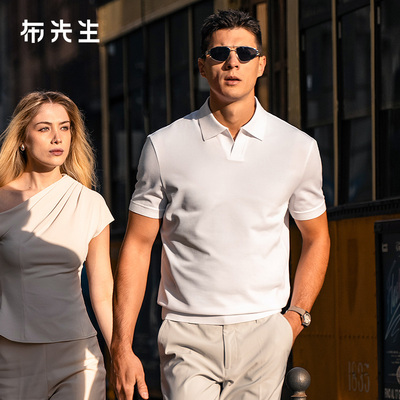 MrBu布先生时尚海鸥领商务t恤