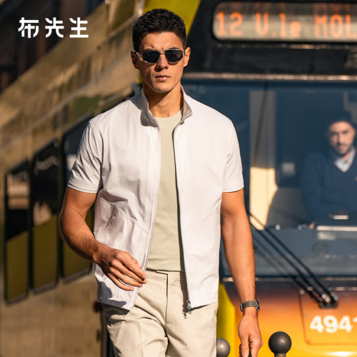 MrBu布先生潮酷立领短袖