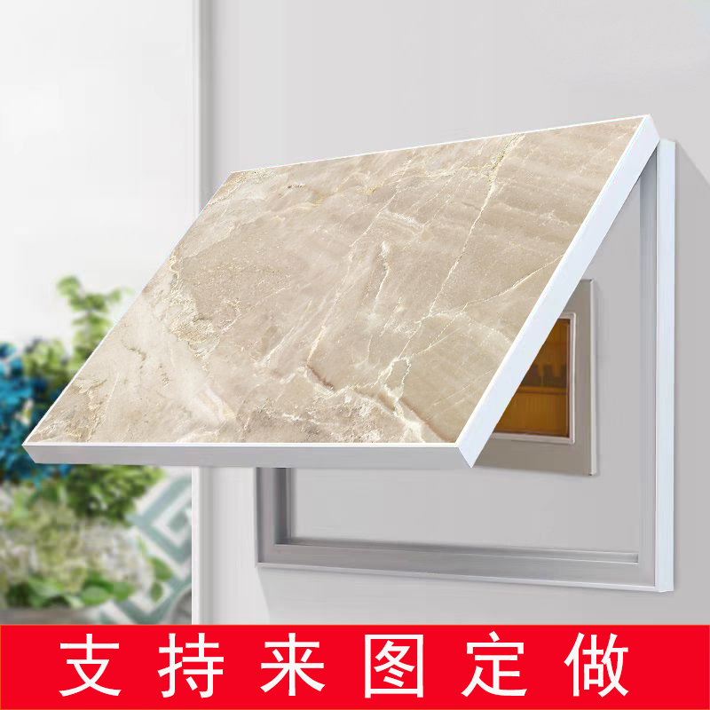 仿瓷砖大理石花岗岩花纹图案 电闸盒电表箱装饰画遮挡配电箱挂画