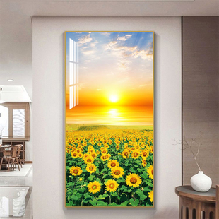 新款现代简约玄关画装饰画现代轻奢高档客厅走廊过道挂画入户壁画