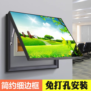 自然风景遮挡电表箱装 饰画免打孔强弱配电箱森林草地竹子客厅挂画