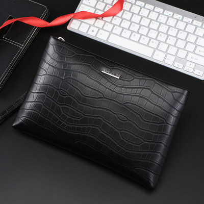 七匹狼真皮手拿包信封包