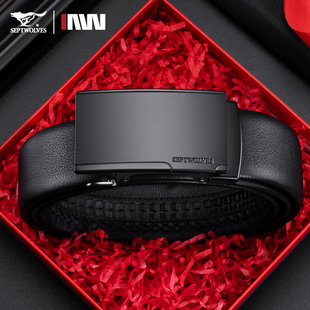 七匹狼皮带男款2026新款真皮自动扣男士牛皮裤腰带男生礼物送爸爸