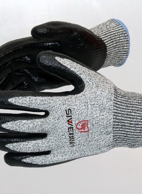 丁晴涂胶HHPE浸胶防割耐磨防刺耐切割打磨金属制造玻璃搬运手套I