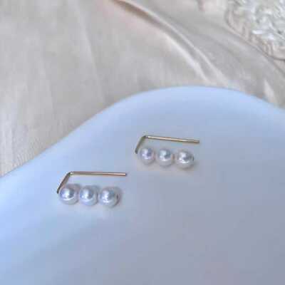 珍珠轻奢高级感999纯银耳饰新款