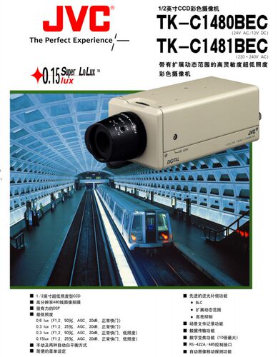 JVC 杰伟世TK-C1481BEC 模拟摄像机工业大视觉CCD相机