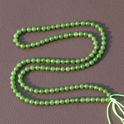 方言和田玉无黑点正阳绿碧玉手串