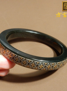 新疆塔县青玉特色描银正装手镯