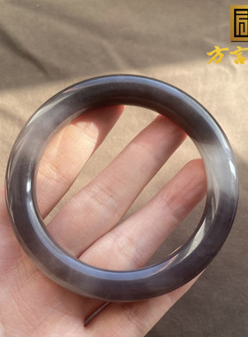 青海冰底烟紫帝王紫56mm精美手镯