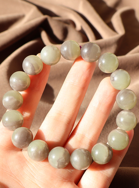 青海温润烟紫聚宝盆12MM圆珠手串