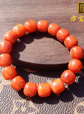 柿子红玛瑙11mm老型珠高级感手串