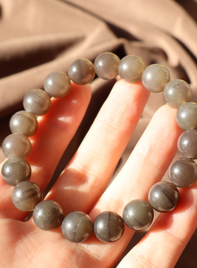 青海温润烟紫一线天10MM圆珠手串