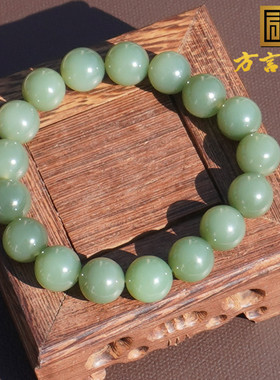 方言和田玉俄料冰底细润粉青碧玉