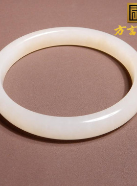 火爆方言和田玉新疆且末料细润蜂蜜糖白玉内径58mm精美小众手镯A6