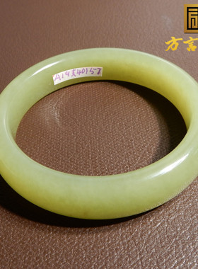 重量级方言和田玉精品收藏级新疆细腻油润且末黄口料卡56mm手镯X5