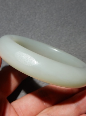 方言精品新疆白玉籽料高油润手镯