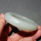 方言精品新疆白玉籽料留毛孔高细高油润内径56mm哑光工艺手镯子w4
