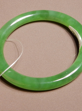 方言和田玉俄料细润阳绿碧玉童镯