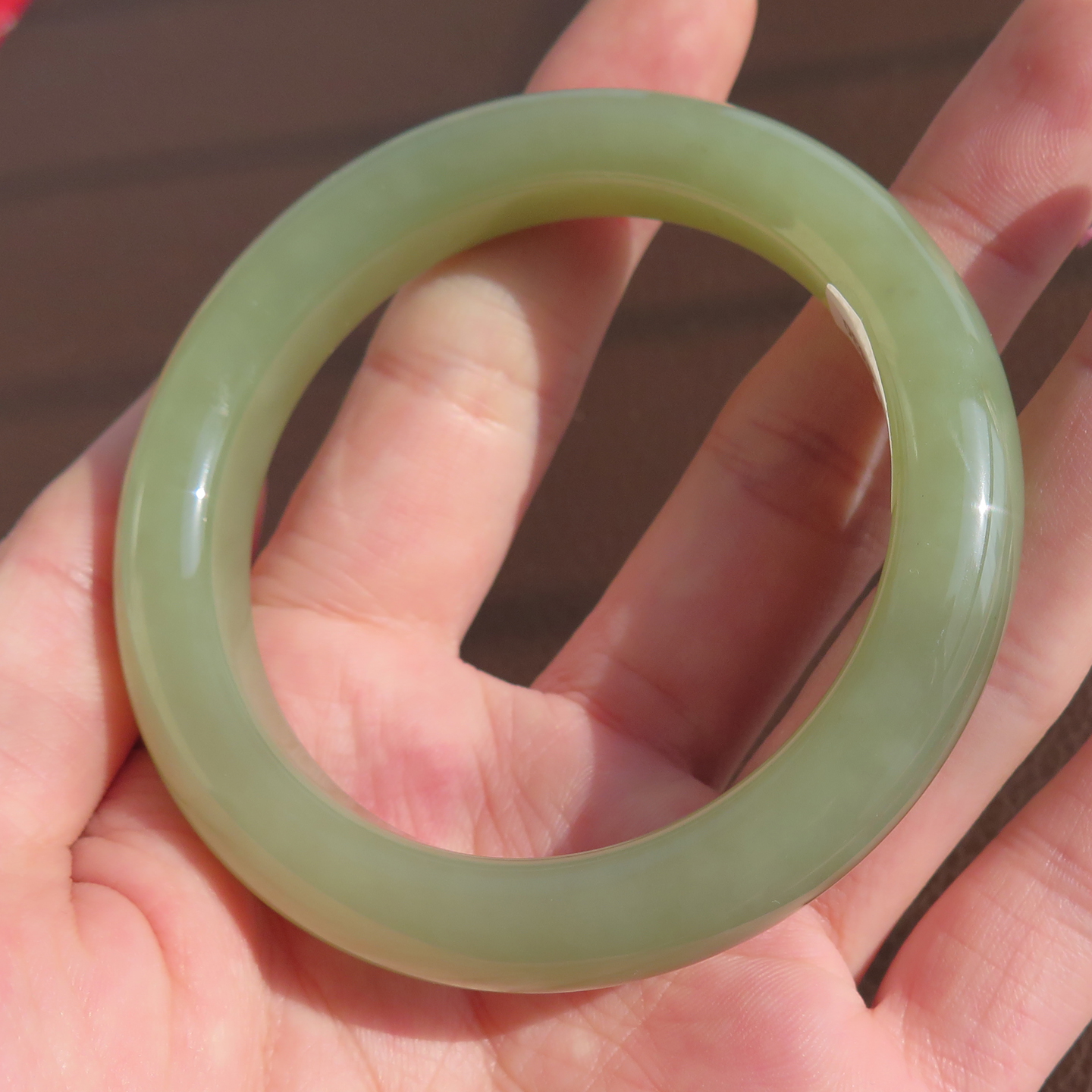 年度巨漏方言和田玉新疆且末老坑料细润青黄口料56mm老钱风手镯X5