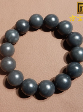 方言和田玉精品放漏新疆老熟细润聚墨青花籽料16mm手串手链回馈X5