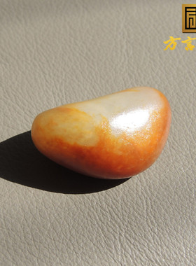 方言红皮金包银手链籽料原石玩料