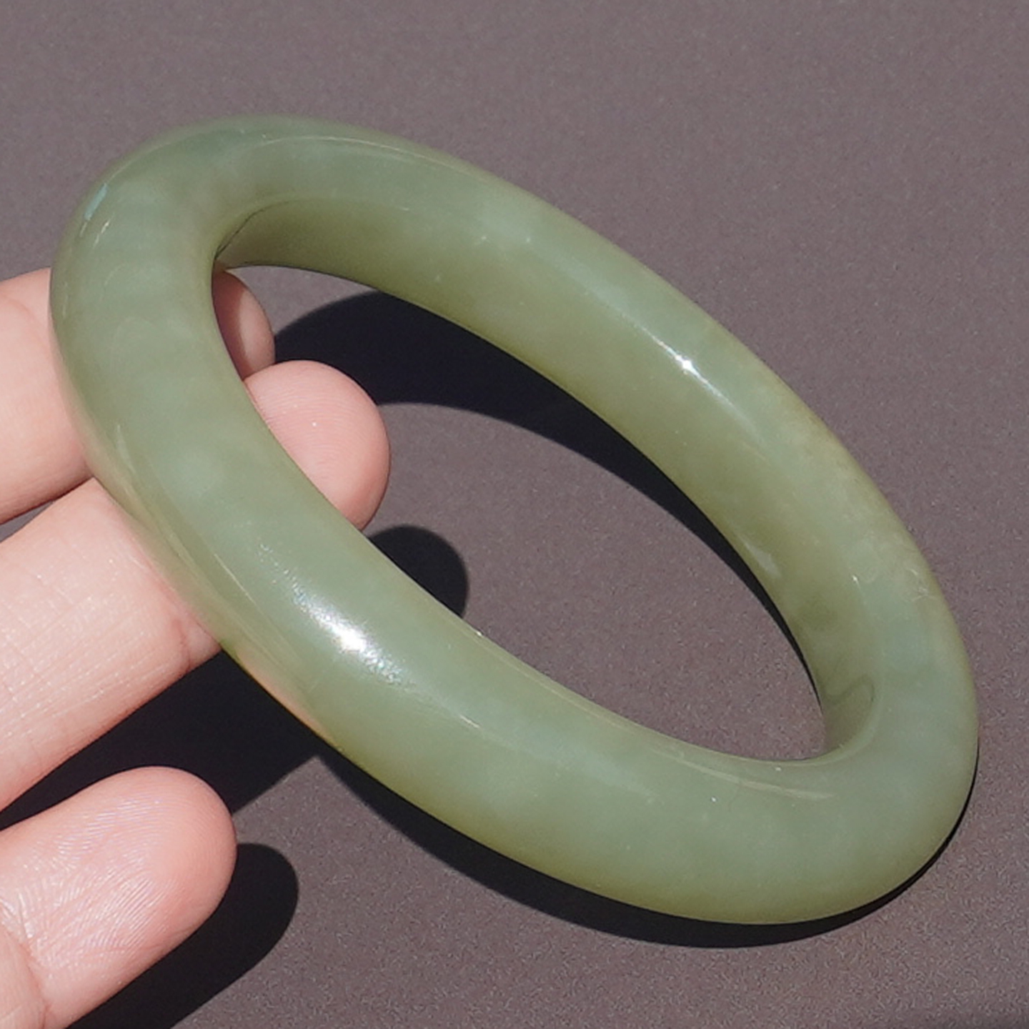 和田玉若羌高脂青黄口料带糖手镯