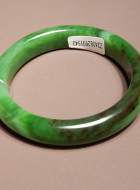 方言和田玉俄料红皮高油碧玉手镯