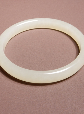 方言和田玉俄料高青白玉米黄手镯