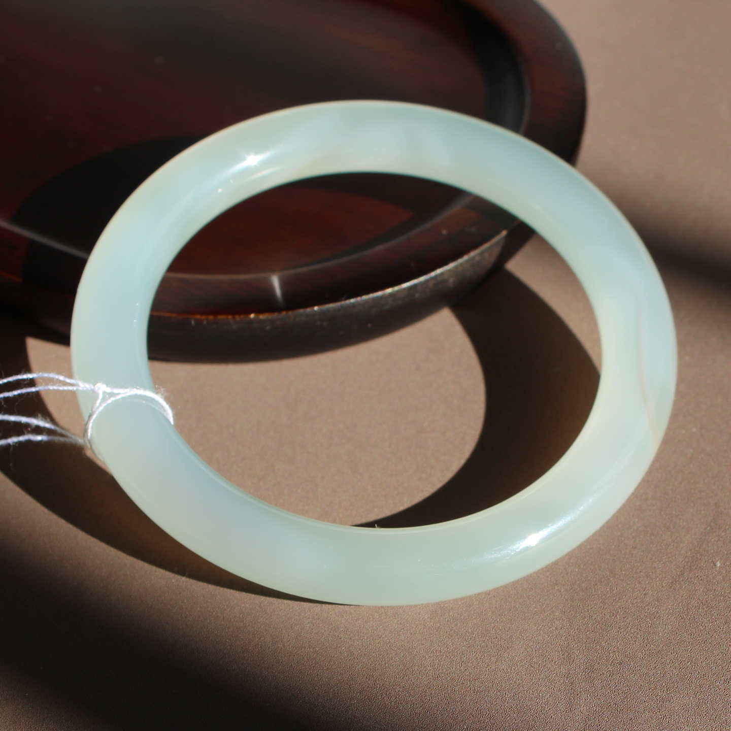 冰晴水62mm玉髓圆条手镯子女款