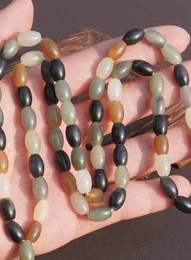 方言和田玉油润楼兰三色古风手串