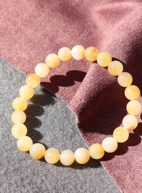 新疆温润且末料糖白玉8m圆珠手串