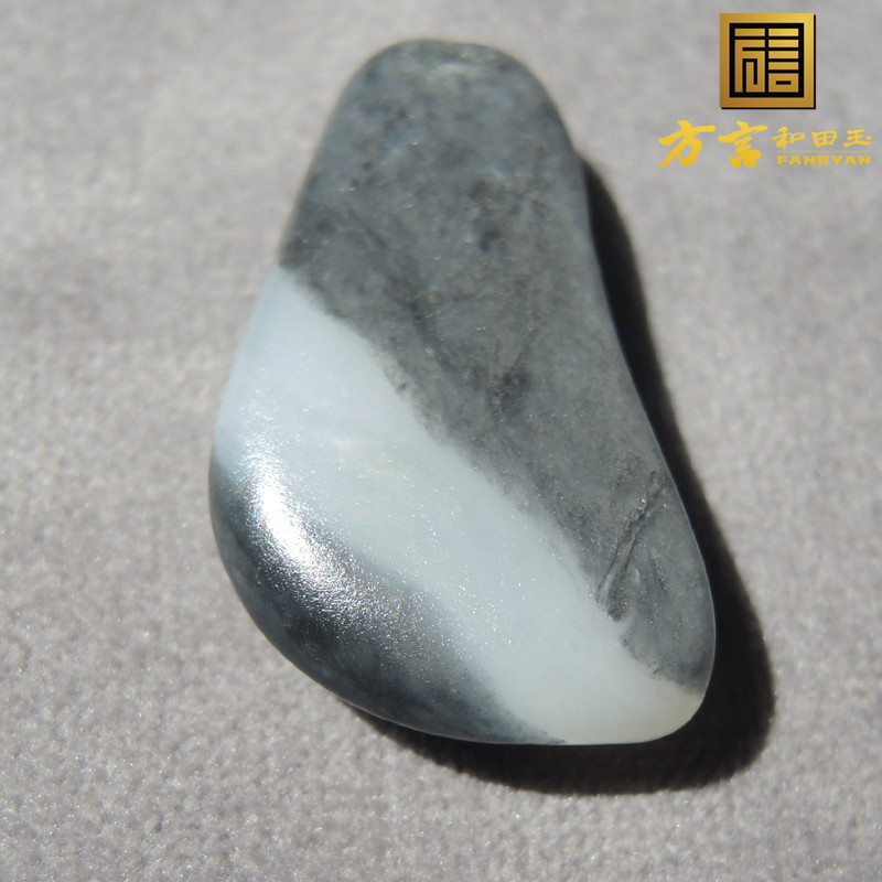 方言老熟金皮珍稀俏色名品画面玉一口气一线天青花原石籽料玩料f