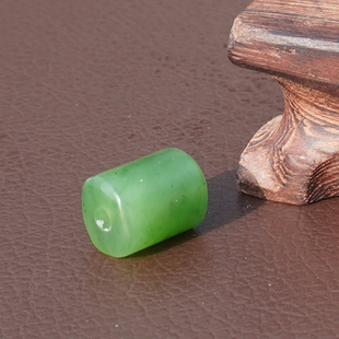 大漏仅88元方言品牌特色新疆阳绿碧玉籽料桶珠勒子DIY配饰吊坠A6