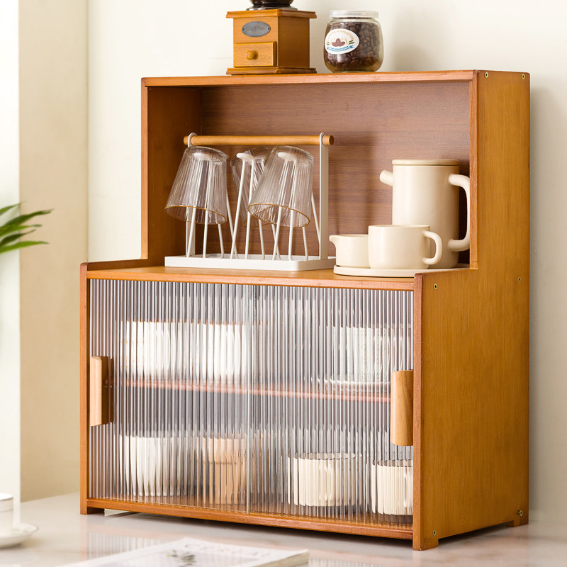桌面收纳盒杯子收纳柜茶具展示柜子厨房水杯置物架杯架餐具储物柜