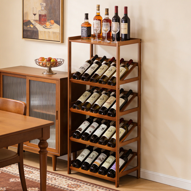 红酒架子置物架家用小酒柜酒格子吧台展示架放酒装饰简易靠墙欧式