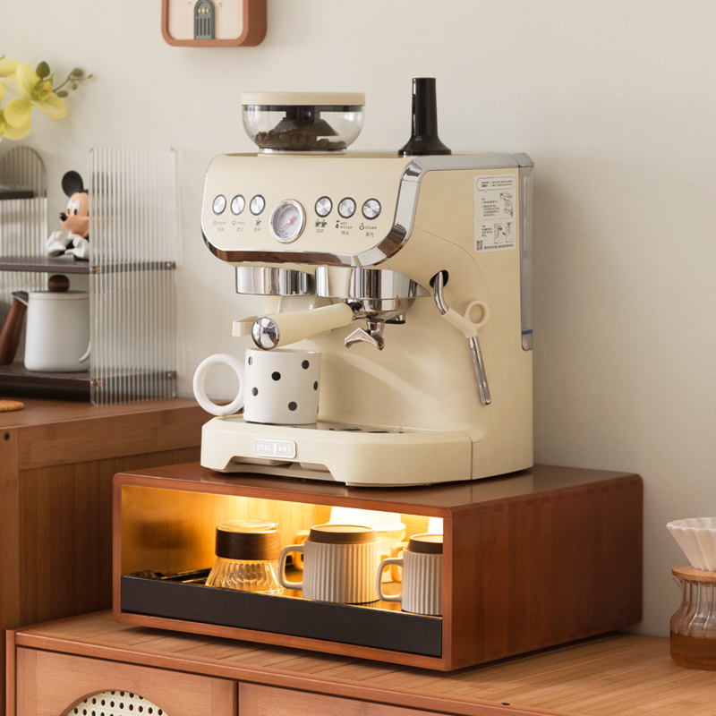 台面咖啡机置物架水杯吧台抽屉式茶包马克杯防尘杯子厨房微波炉架