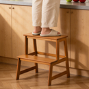 脚踏凳多功能梯凳家用椅子登高楼梯凳子爬高凳两步梯子楠竹台阶凳