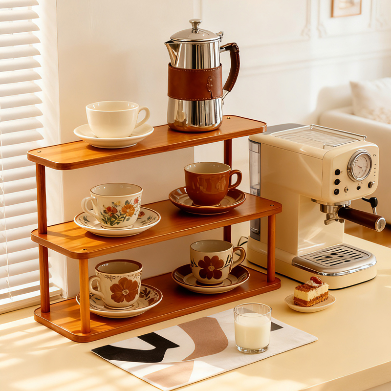 桌面置物架杯子收纳架子餐桌台面工位水杯咖啡杯茶具桌上小型杯架