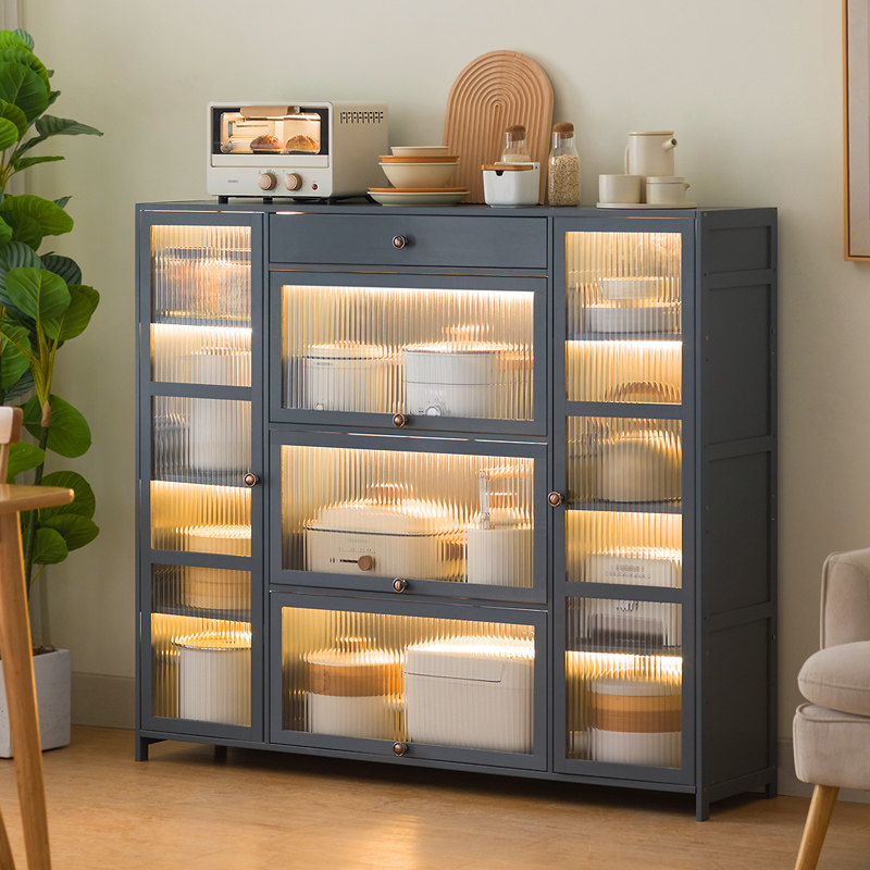 厨房置物架落地多层柜子储物柜碗柜收纳柜多功能置物柜橱柜餐边柜