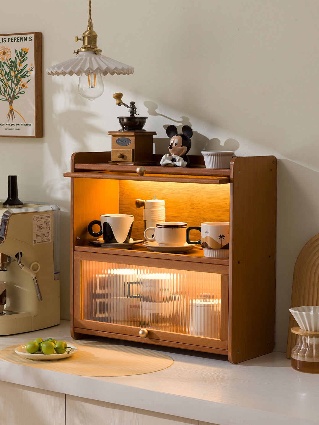 防尘杯架桌面水杯架茶杯茶具收纳架咖啡杯餐桌杯子架餐边柜置物架