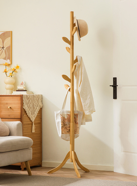 衣架落地衣帽架卧室家用挂衣架简易立式实木楠竹大学生宿舍挂包架