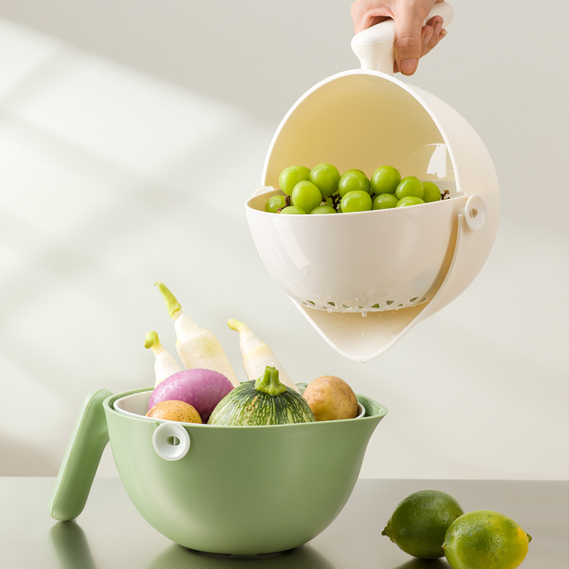 十一维度单手沥水篮自动旋转