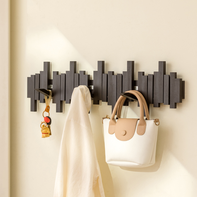 钢琴键挂衣架墙上壁挂衣钩卧室玄关入户门后置物创意衣帽架免打孔
