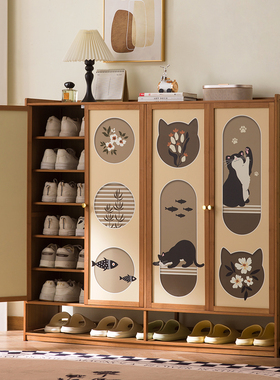 鞋柜家用门口入户收纳柜一体靠墙玄关鞋架子多层简易置物2025爆款