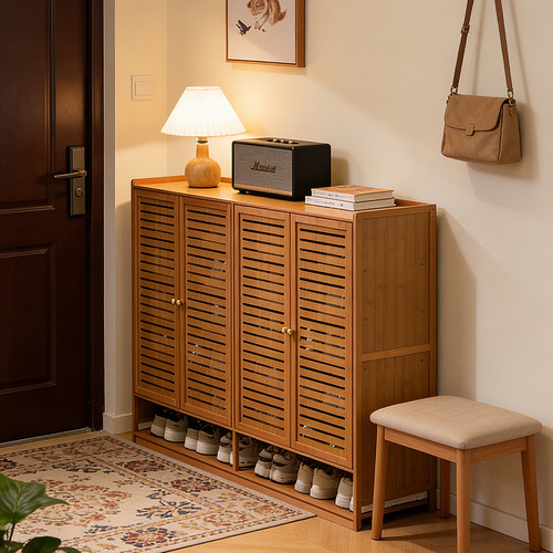 十一维度经济型百叶门透气鞋柜