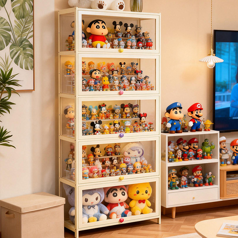 手办展示柜家用防尘亚克力透明模型玩具公仔盲盒陈列柜子收纳盒,住宅家具,家用陈列柜,淘宝优惠券,粉丝福利购,淘宝优惠卷