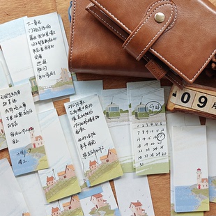 【现货】panpan日记小城故事房子小屋有轨电车迷你可撕便签条