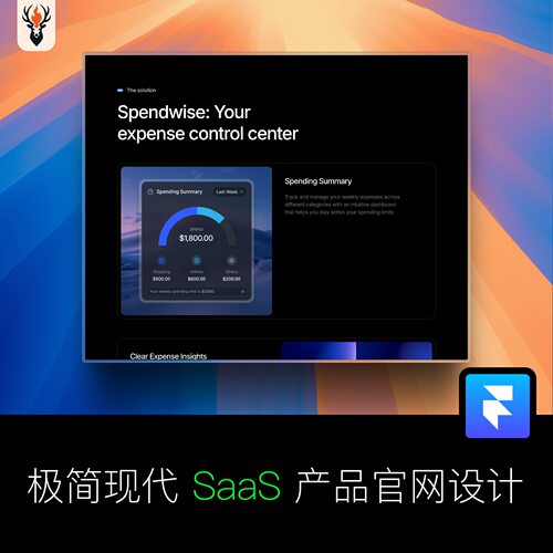 极简现代 SaaS 产品官网设计 Framer网站模板 可编辑源文件