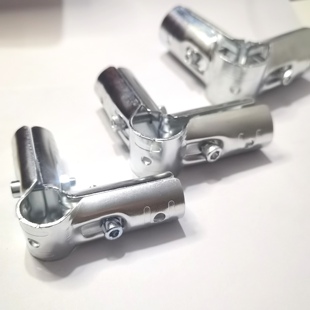 圆管四通连接件镀锌管固定卡扣蔬菜大棚25mm不锈钢精益管接头配件