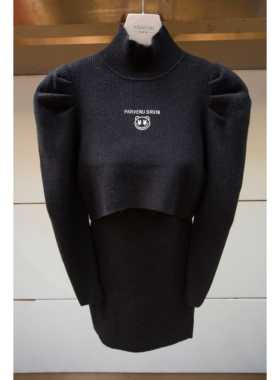 专柜正品秋冬时尚优雅EGSCCG36巨式针织衫针织连衣裙两件套1880元